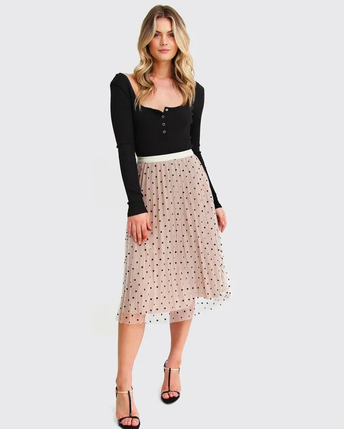 Women Pants and Skirts Belle and Bloom Mixed Feeling Reversible Skirt 8211 Beige