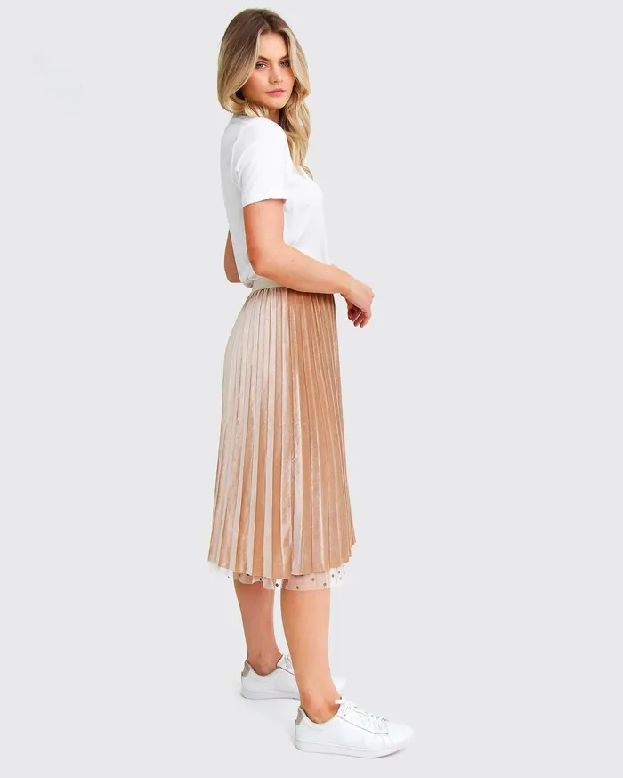 Women Pants and Skirts Belle and Bloom Mixed Feeling Reversible Skirt 8211 Beige