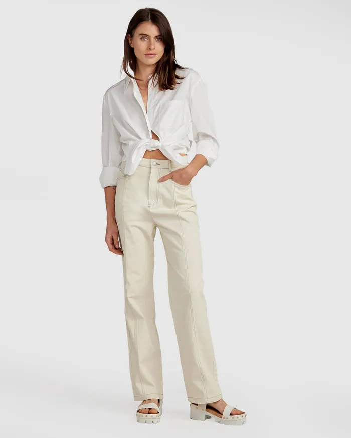 Women Pants and Skirts Belle and Bloom Obsessed Straight Leg Pant 8211 Ivory
