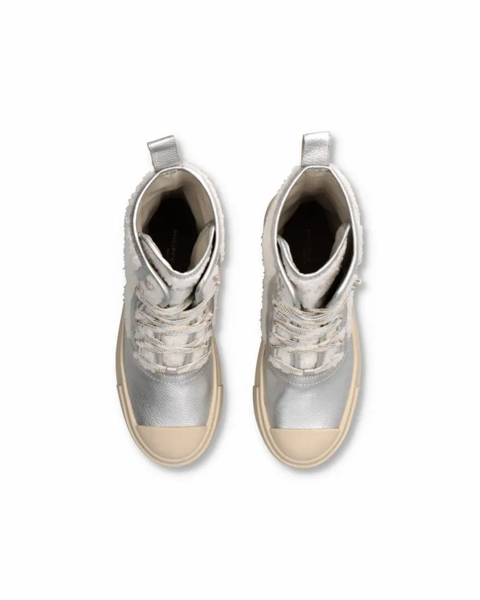 Women Paris Haute Sneakers WhiteSilver Shoes Philippe Model Paris Hybrid