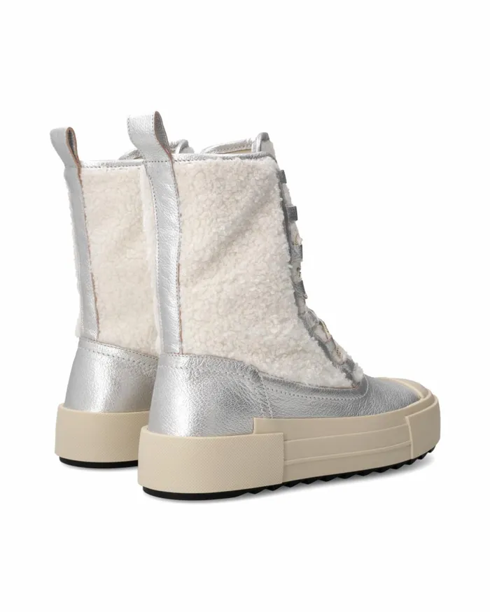 Women Paris Haute Sneakers WhiteSilver Shoes Philippe Model Paris Hybrid