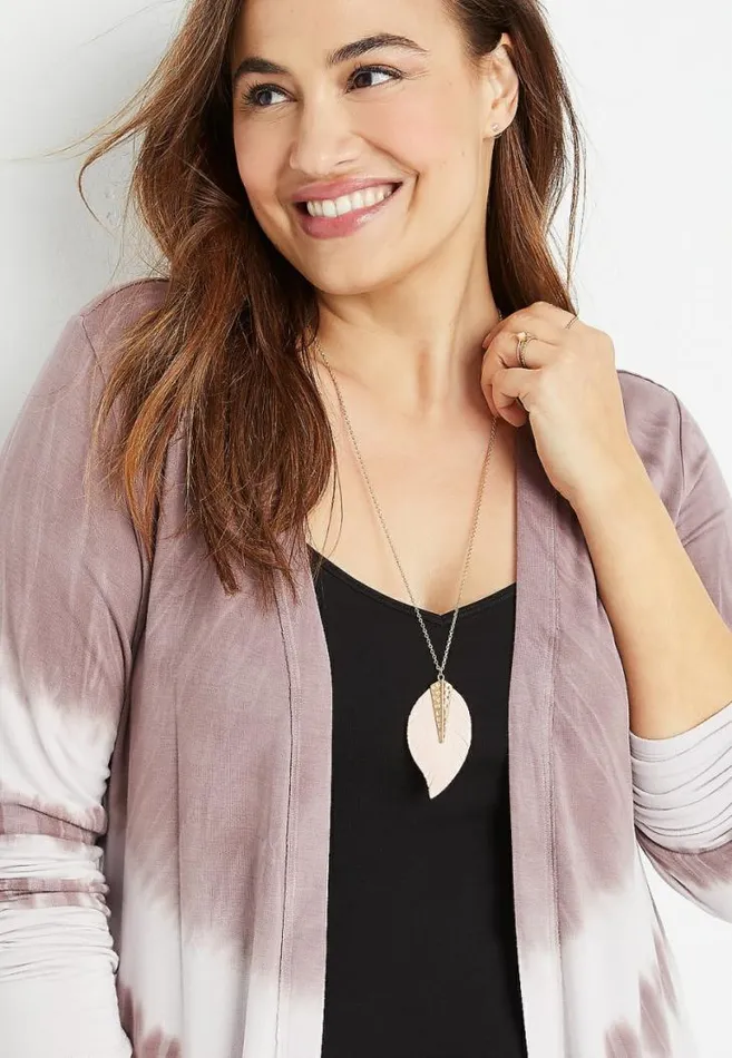 Women Pink Feather Necklace Maurices Jewelry