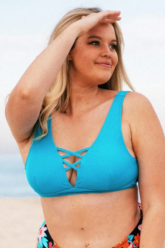 Women Plus Size and Curve Bikinis Cupshe Cynthia Plunge Back Tie Plus Size Bikini Top Teal Women Plus Size and Curve Bikinis Cupshe Cynthia Plunge Back Tie Plus Size Bikini Top Teal