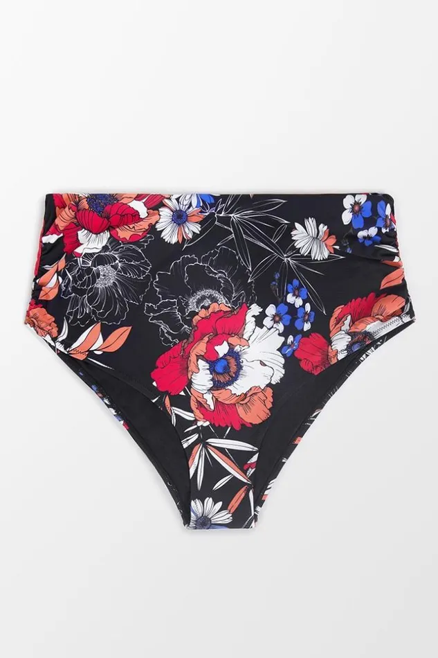 Women Plus Size and Curve Bikinis Cupshe Elizabeth Floral Plus Size Bikini Bottom Multicolor