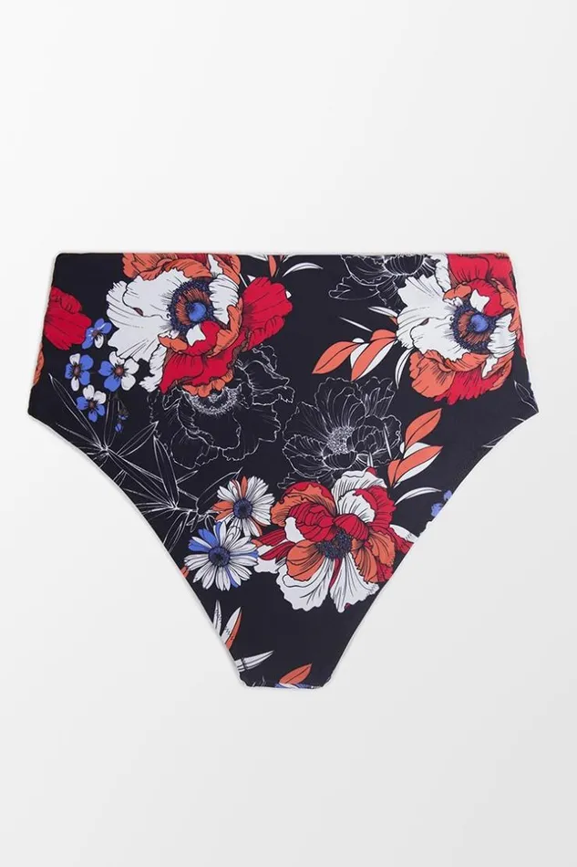 Women Plus Size and Curve Bikinis Cupshe Elizabeth Floral Plus Size Bikini Bottom Multicolor