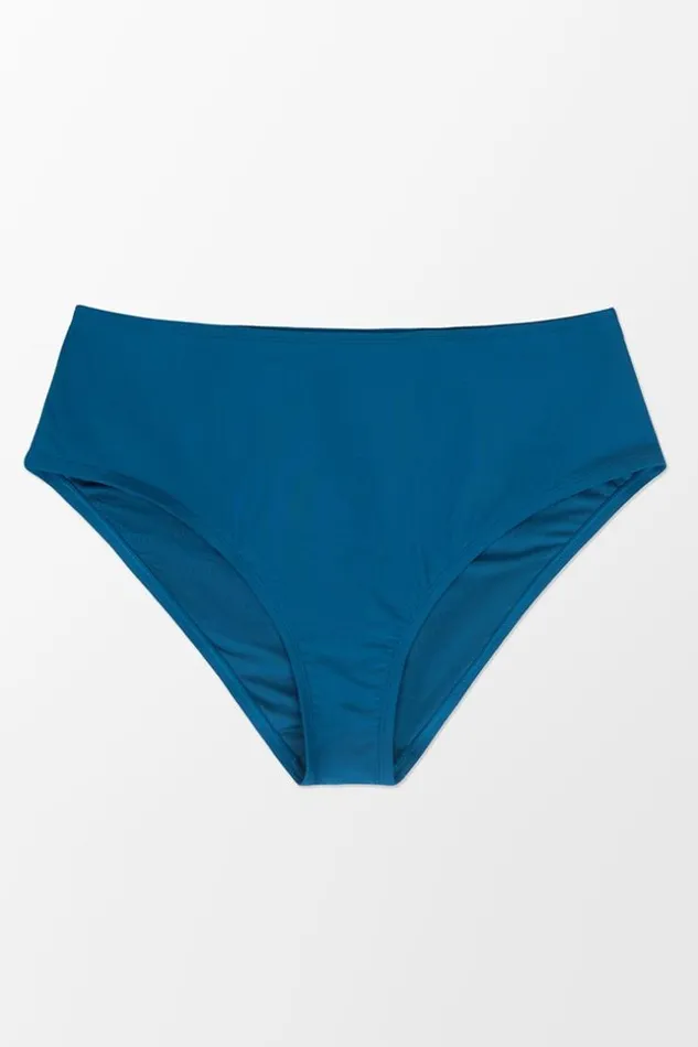 Women Plus Size and Curve Bikinis Cupshe Myra High Waisted Plus Size Bikini Bottom Navy