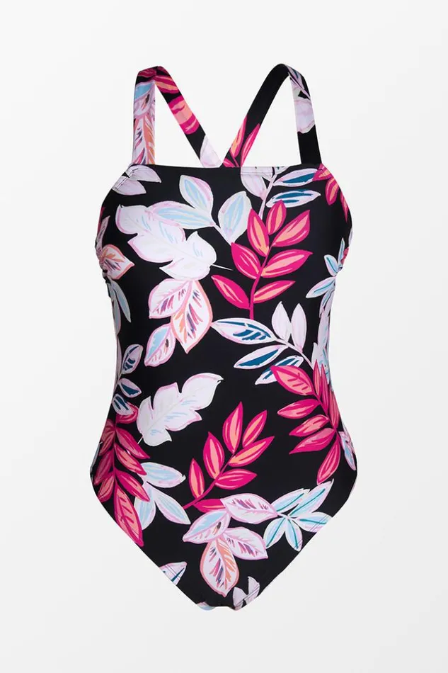 Women Plus Size and Curve Swimsuits Cupshe Summer Of Love Bandeau Back Tie Plus Size One Piece Swimsuit Multicolor
