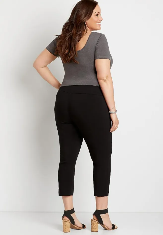 Women Plus Size Bengaline Cropped Pant Maurices Plus Bottoms