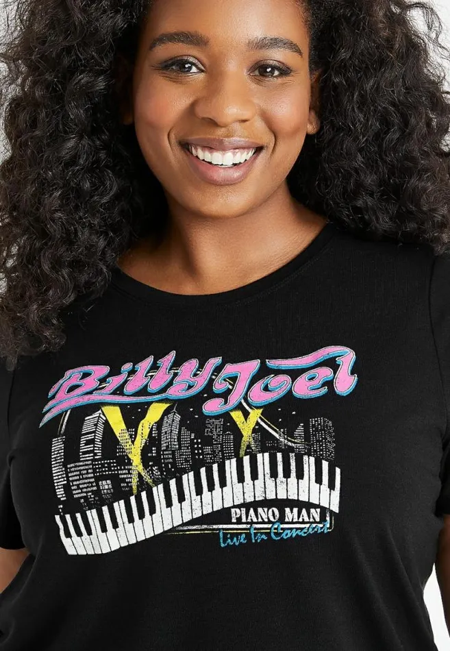 Women Plus Size Billy Joel Graphic Tee Maurices Plus Tops
