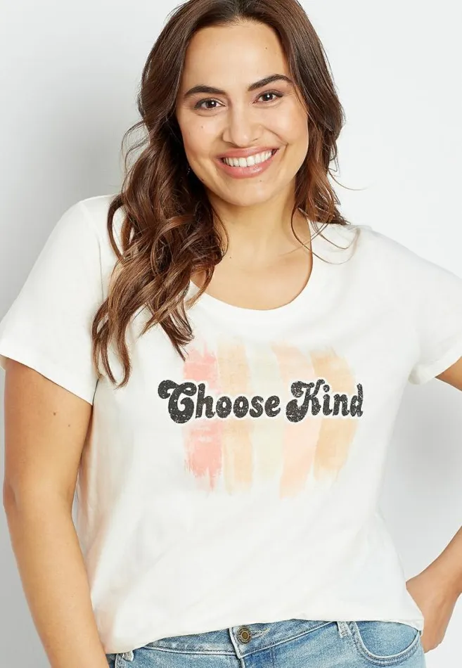 Women Plus Size Choose Kind Graphic Tee Maurices Plus Tops