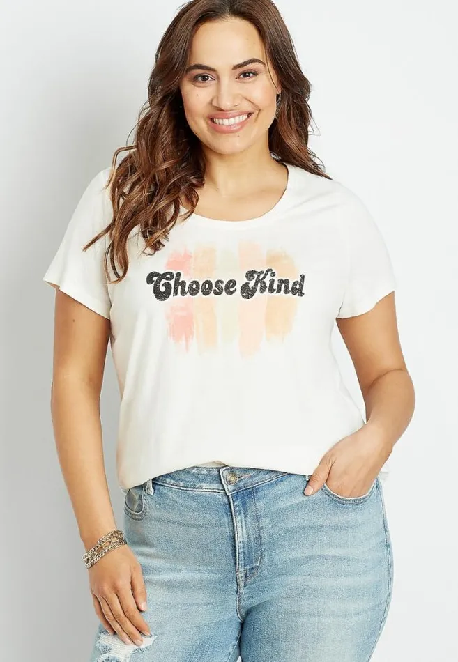 Women Plus Size Choose Kind Graphic Tee Maurices Plus Tops