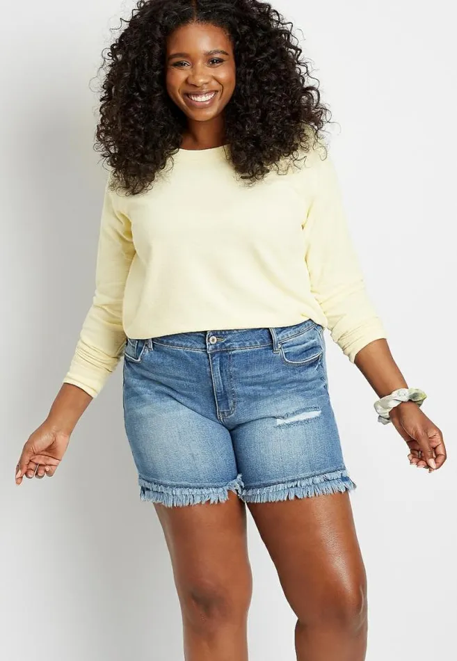 Women Plus Size Crew Neck Sweatshirt Maurices Plus Tops