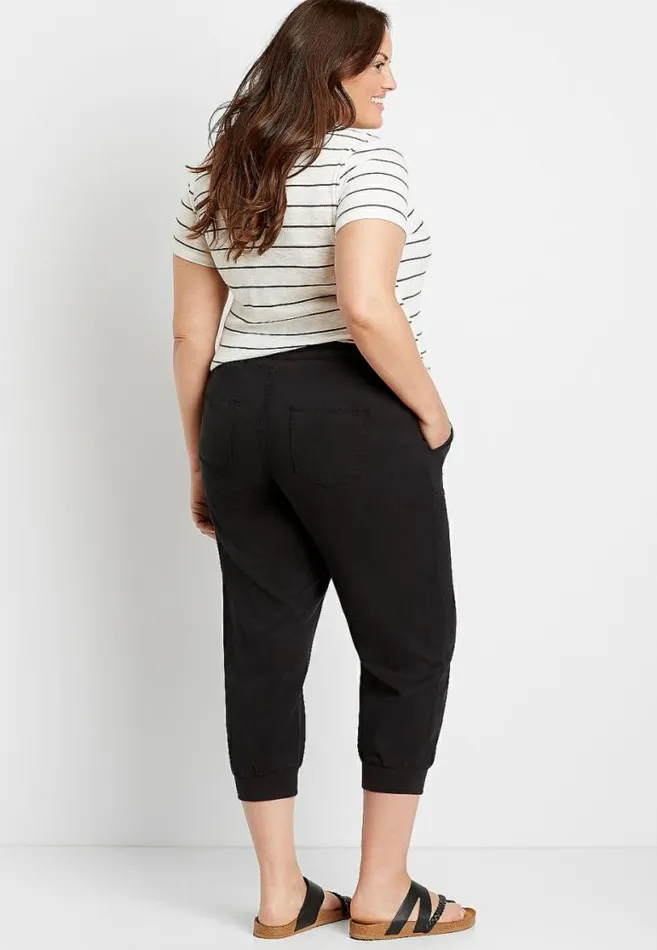 Women Plus Size Cropped Jogger Pant Maurices Plus Bottoms