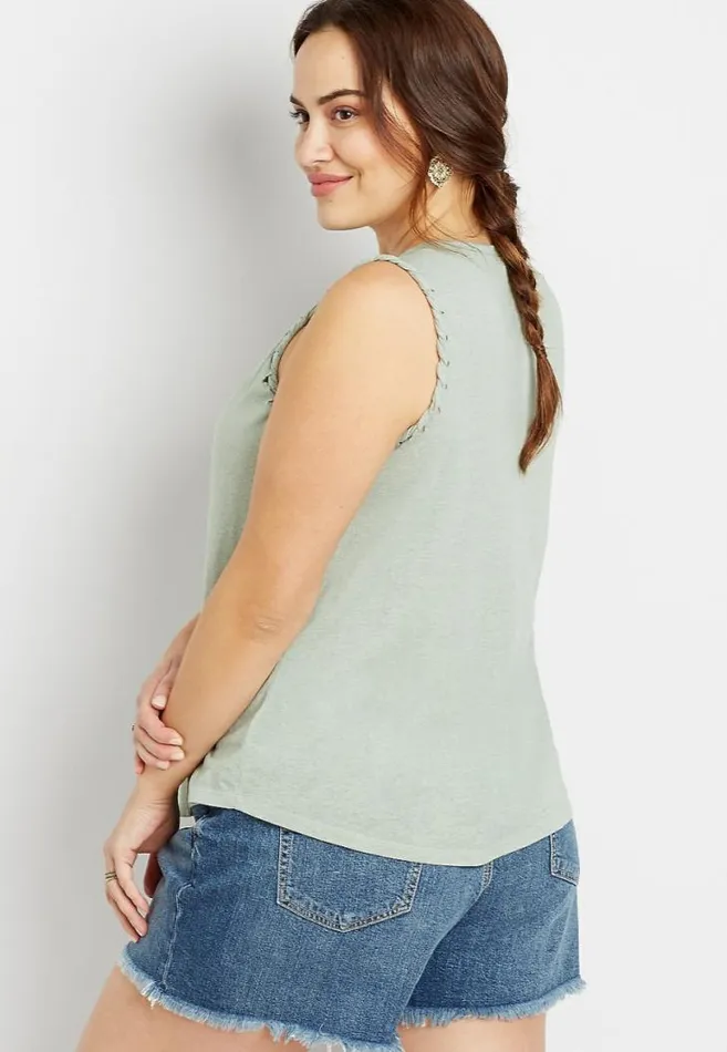 Women Plus Size Fur Mama Braided Graphic Tank Top Maurices Plus Tops