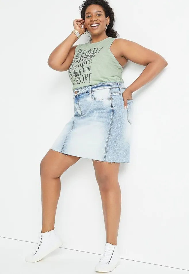Women Plus Size Green Camping List Graphic Tank Top Maurices Plus Tops