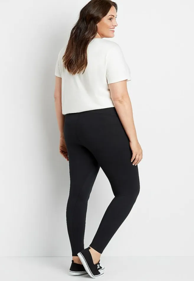Women Plus Size High Rise Black Full Length Luxe Legging Maurices Plus Bottoms