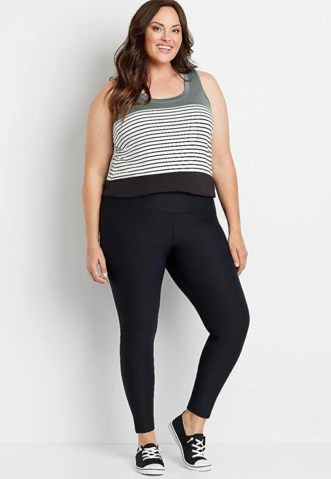 Women Plus Size High Rise Black Sculpt Legging Maurices Plus Bottoms