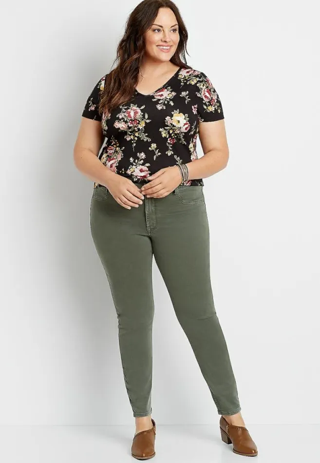 Women Plus Size High Rise Double Button Jegging Made With RepreveandReg Maurices Plus Jeans Women Plus Size High Rise Double Button Jegging Made With RepreveandReg Maurices Plus Jeans