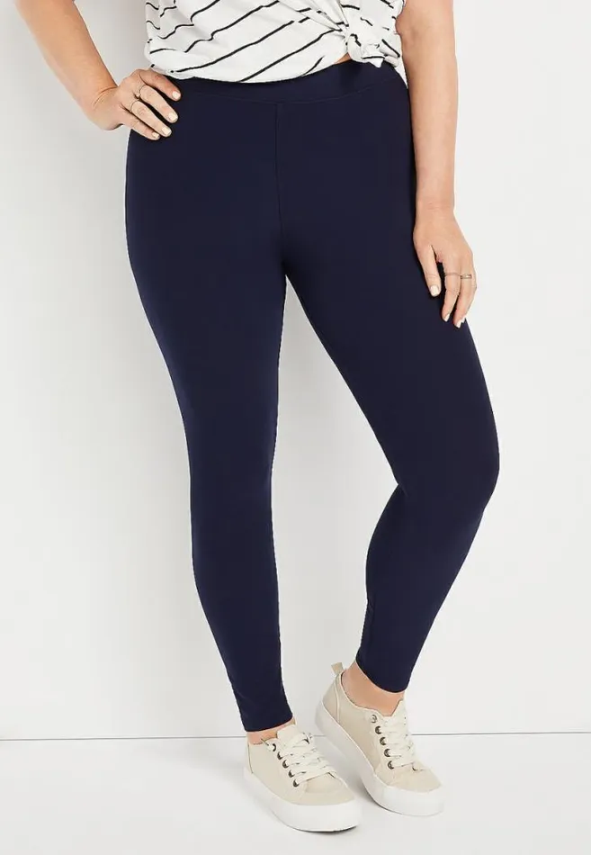 Women Plus Size High Rise Navy Ultra Soft Legging Maurices Plus Bottoms