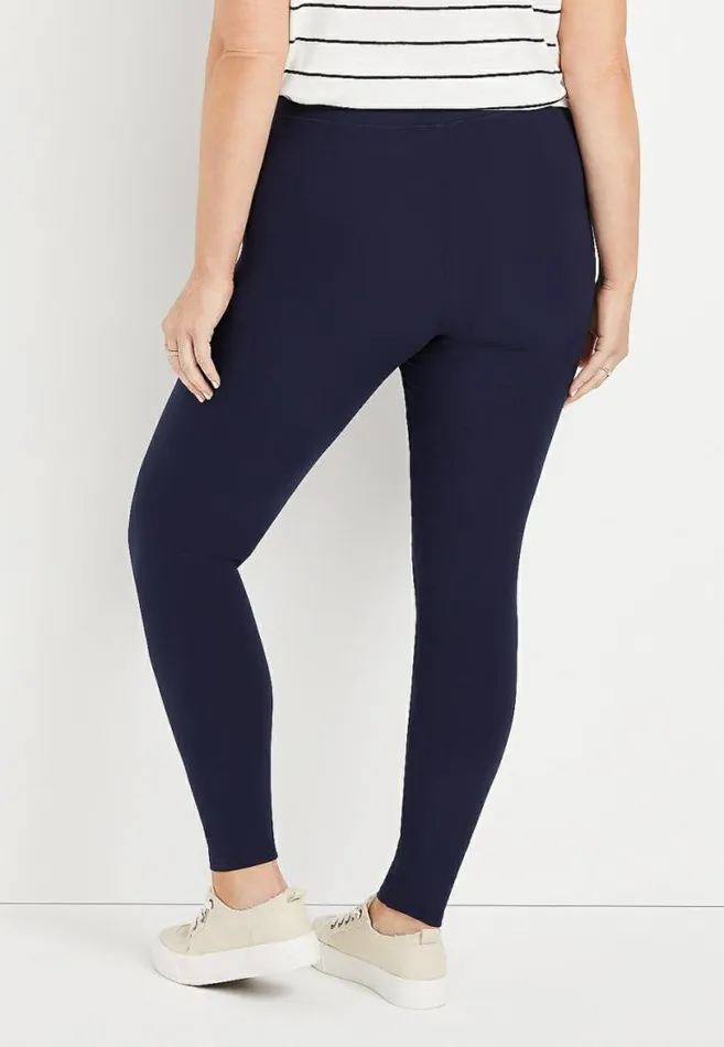Women Plus Size High Rise Navy Ultra Soft Legging Maurices Plus Bottoms