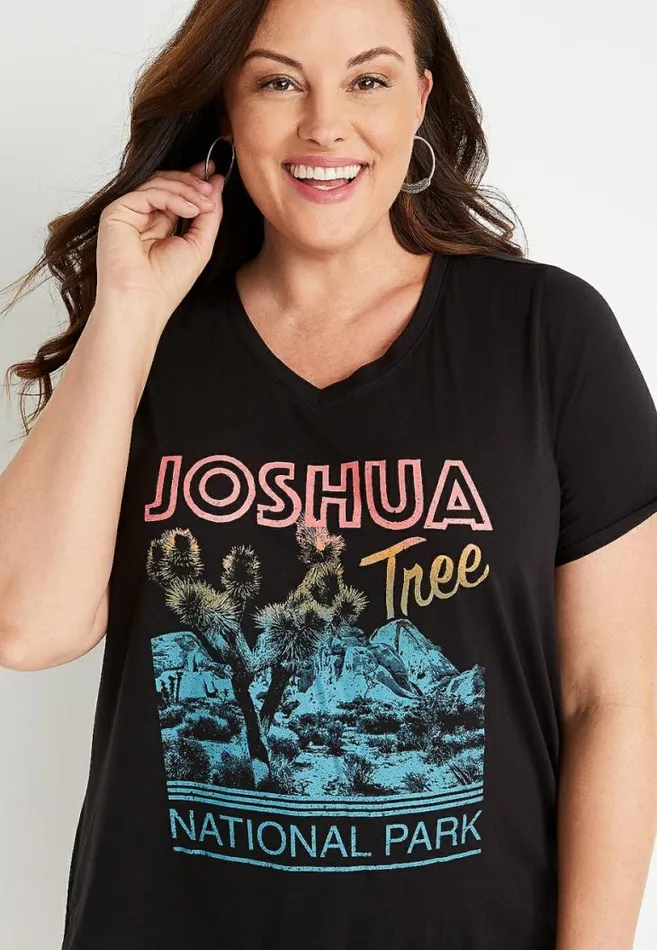 Women Plus Size Joshua Tree National Park Graphic Tee Maurices Plus Tops