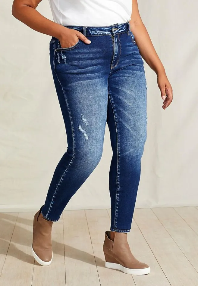 Women Plus Size Kancan High Rise Dark Wash Skinny Jean Maurices Plus Jeans