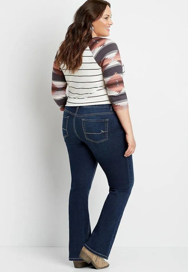 Women Plus Size M Jeans By Maurices Classic Slim Boot Mid Rise Jean Maurices Plus Jeans