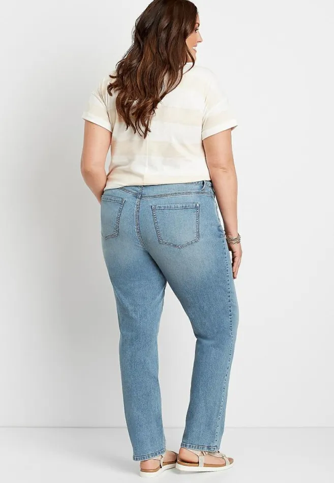 Women Plus Size M Jeans By Maurices Everflex Baby Bootcut Curvy High Rise Jean Maurices Plus Jeans