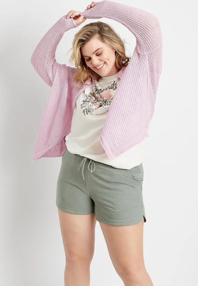 Women Plus Size Olive 5In French Terry Short Maurices Plus Bottoms