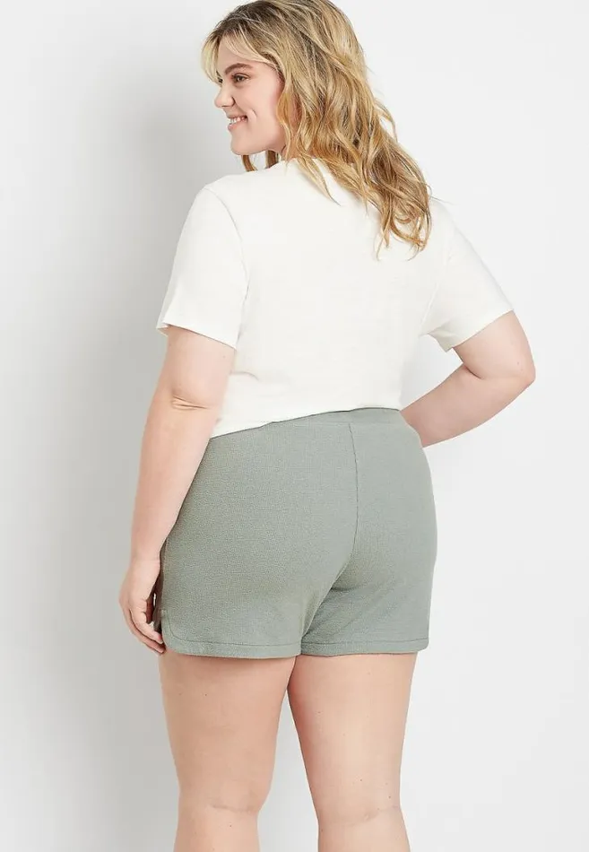Women Plus Size Olive 5In French Terry Short Maurices Plus Bottoms
