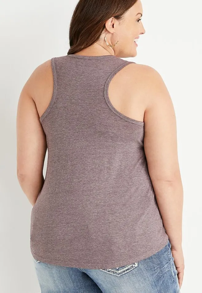 Women Plus Size Purple Faith Graphic Tank Top Maurices Plus Tops