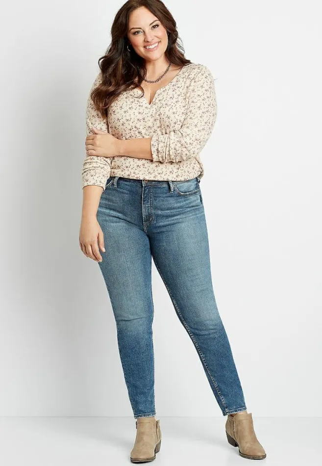 Women Plus Size Silver Jeans Co High Note High Rise Dark Wash Skinny Jean Maurices Plus Jeans Women Plus Size Silver Jeans Co High Note High Rise Dark Wash Skinny Jean Maurices Plus Jeans