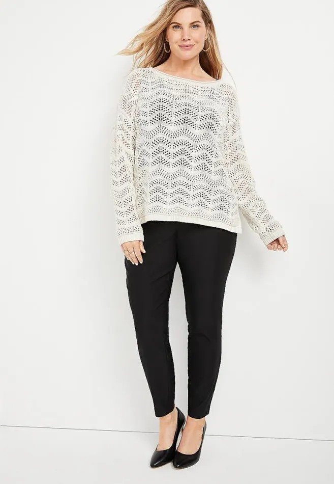 Women Plus Size Soft Pull On Stretchy Bengaline Pant Maurices Plus Bottoms