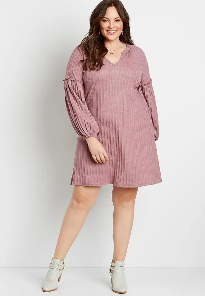 Women Plus Size Solid Ribbed Blouson Sleeve Shift Dress Maurices Plus Dresses and Jumpsuits Women Plus Size Solid Ribbed Blouson Sleeve Shift Dress Maurices Plus Dresses and Jumpsuits