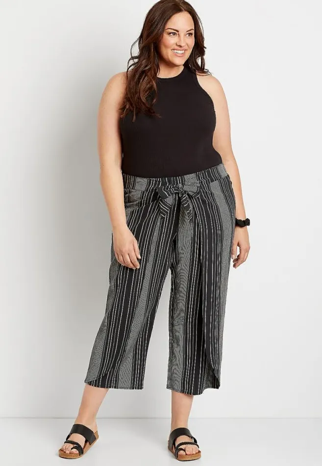 Women Plus Size Striped Flyaway Pant Maurices Plus Bottoms