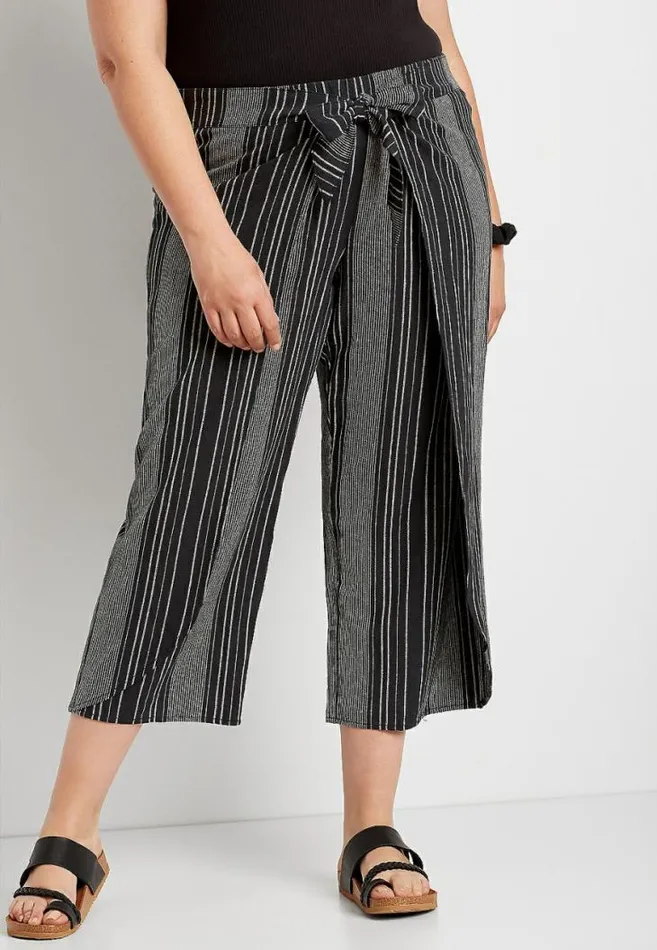 Women Plus Size Striped Flyaway Pant Maurices Plus Bottoms