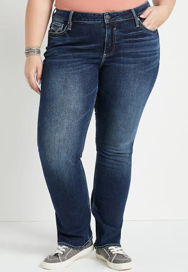 Women Plus Size Vigoss Bootcut Mid Rise Jean Maurices Plus Jeans