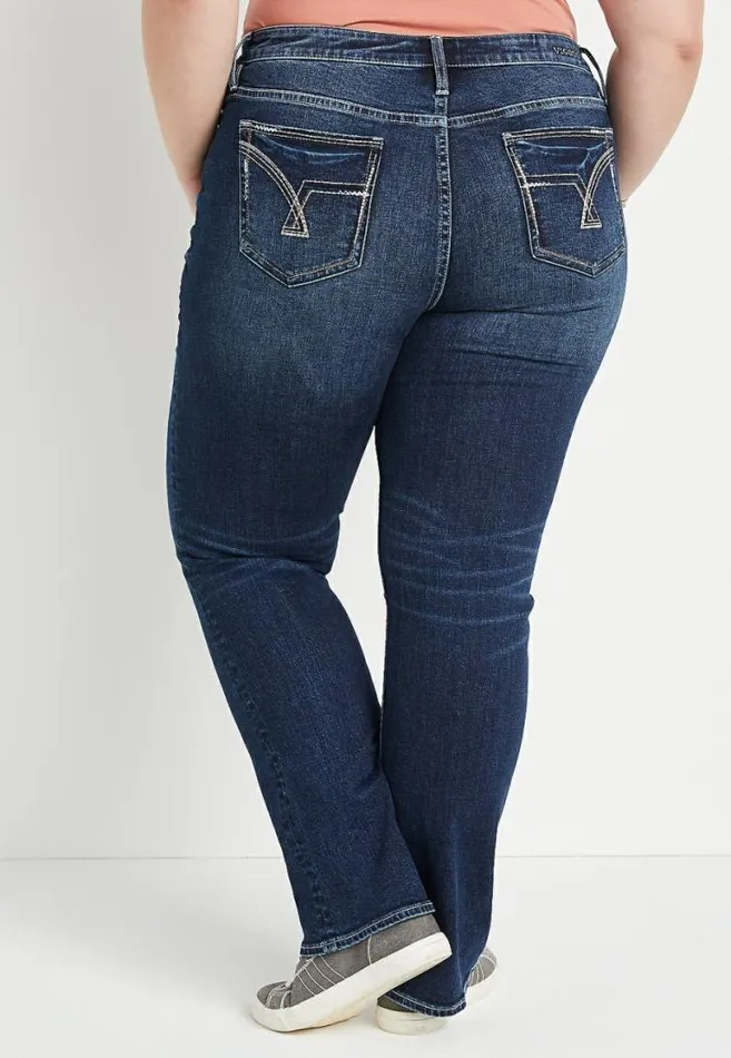 Women Plus Size Vigoss Bootcut Mid Rise Jean Maurices Plus Jeans