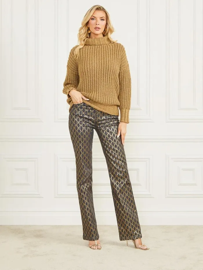 Women Promise WoolBlend Sweater Cider Gold Multi Marciano Tops And Sweaters Women Promise WoolBlend Sweater Cider Gold Multi Marciano Tops And Sweaters