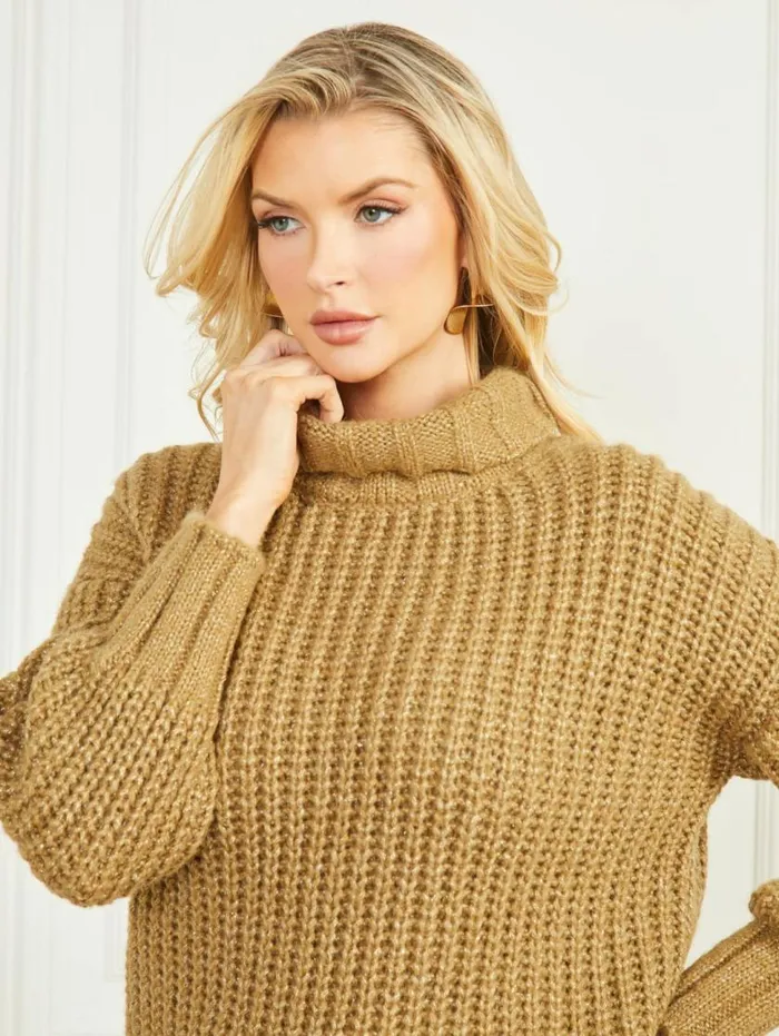 Women Promise WoolBlend Sweater Cider Gold Multi Marciano Tops And Sweaters Women Promise WoolBlend Sweater Cider Gold Multi Marciano Tops And Sweaters