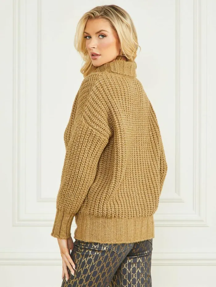 Women Promise WoolBlend Sweater Cider Gold Multi Marciano Tops And Sweaters Women Promise WoolBlend Sweater Cider Gold Multi Marciano Tops And Sweaters