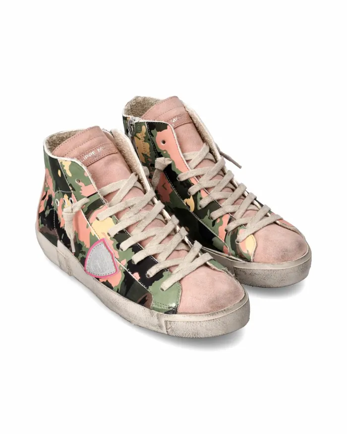 Women Prsx Sneakers Green Shoes Philippe Model Paris Casual