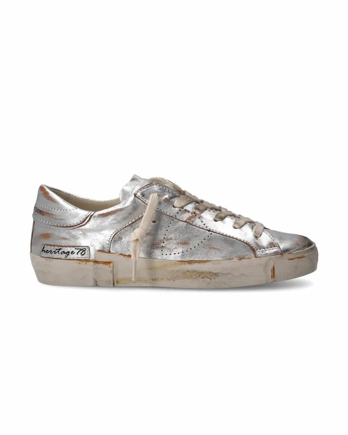 Women Prsx Sneakers Silver Shoes Philippe Model Paris Casual