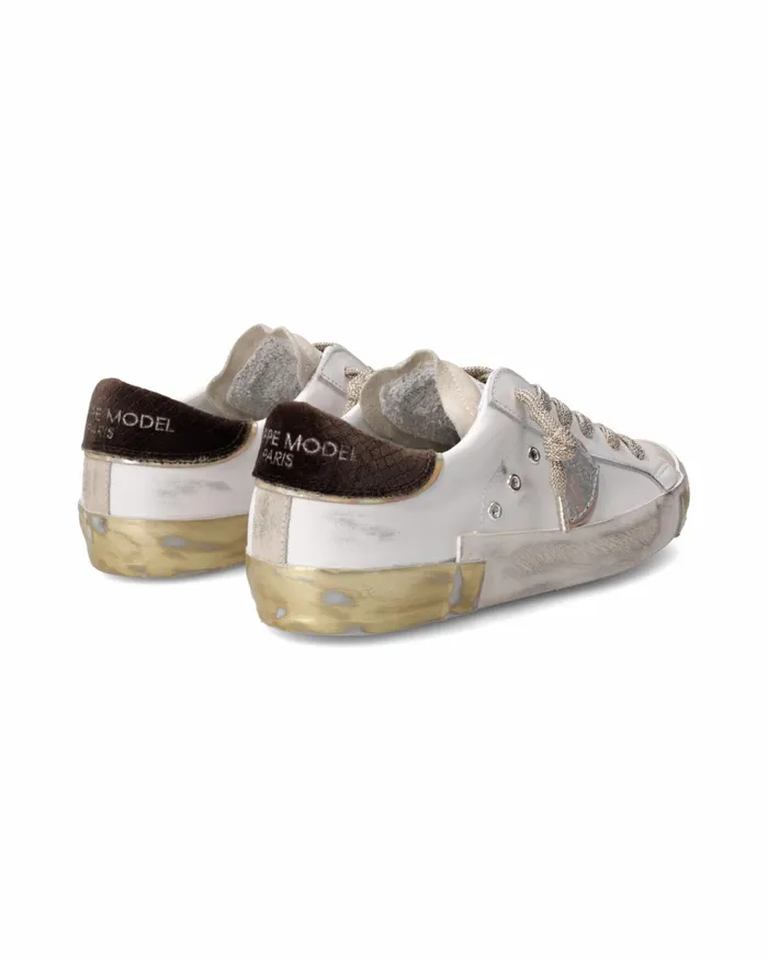 Women Prsx Sneakers WhiteBlack Shoes Philippe Model Paris Low