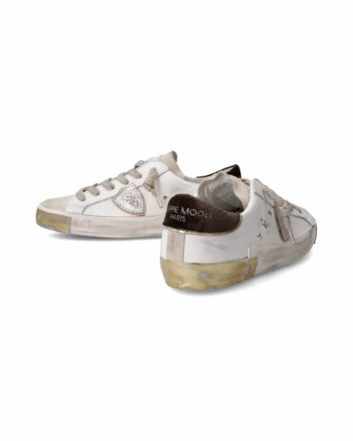 Women Prsx Sneakers WhiteBlack Shoes Philippe Model Paris Low