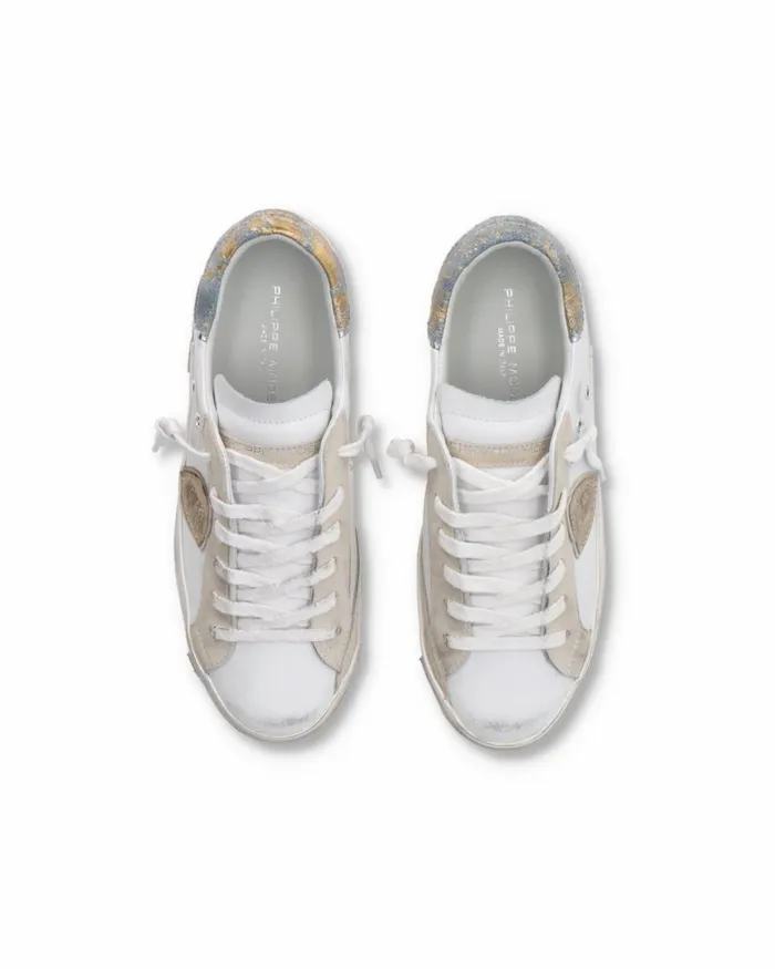 Women Prsx Sneakers WhiteBlue Shoes Philippe Model Paris Casual