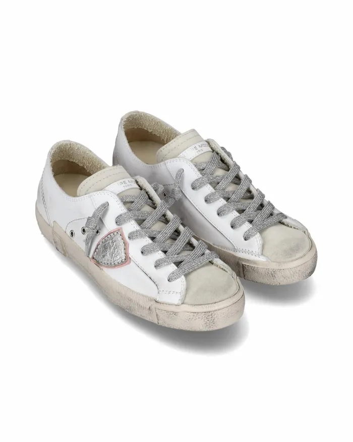 Women Prsx Sneakers WhiteBrown Casual Shoes Philippe Model Paris Casual