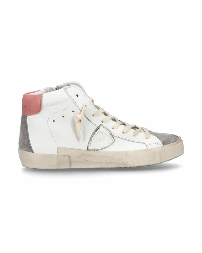 Women Prsx Sneakers WhiteGray Shoes Philippe Model Paris Casual