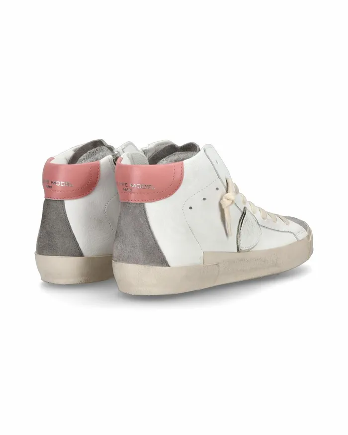 Women Prsx Sneakers WhiteGray Shoes Philippe Model Paris Casual