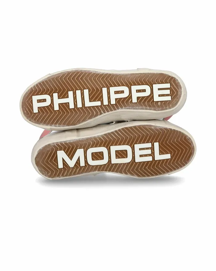 Women Prsx Sneakers WhiteGray Shoes Philippe Model Paris Casual